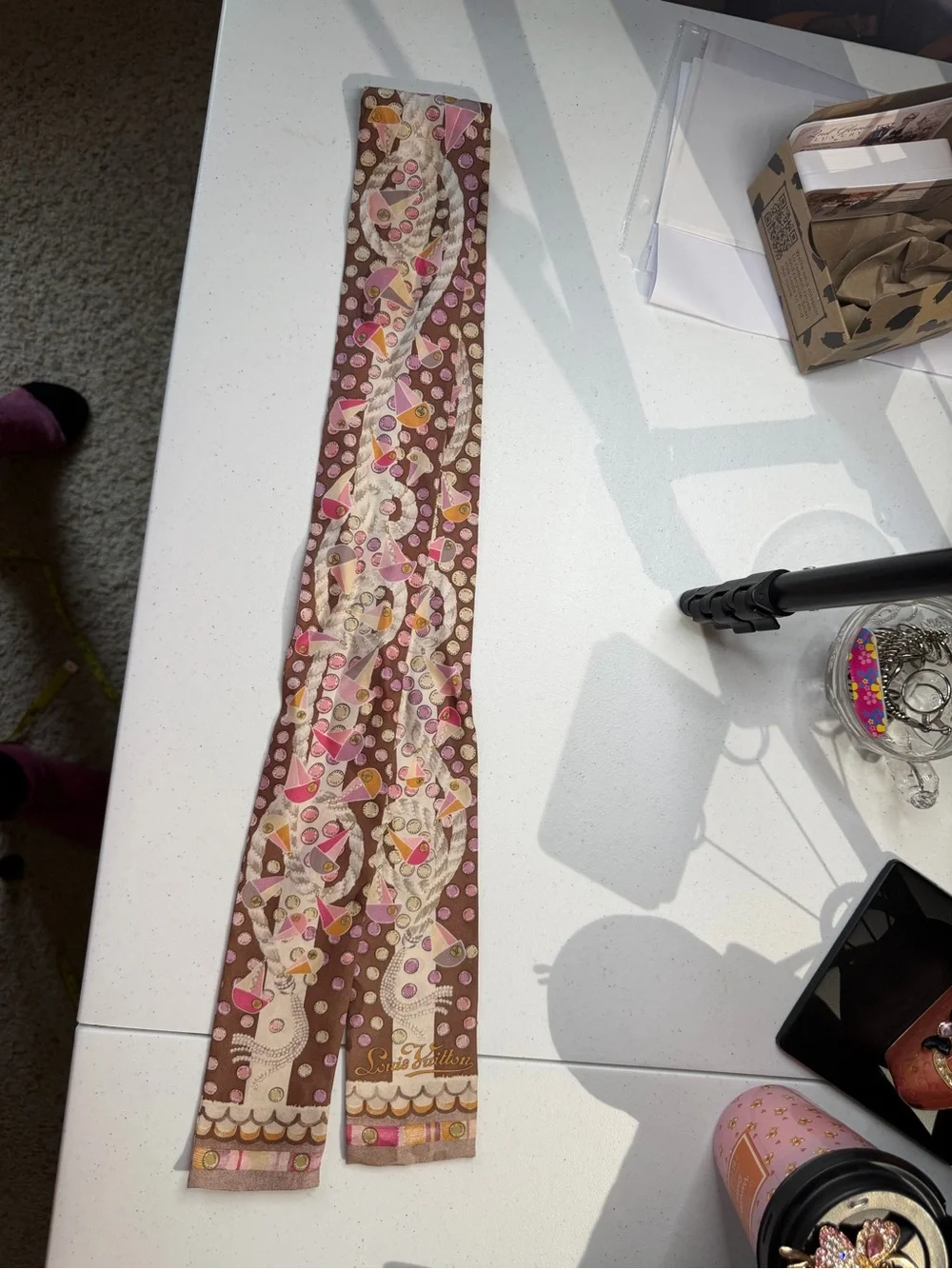 Authentic Louis Vuitton Silk Twilly